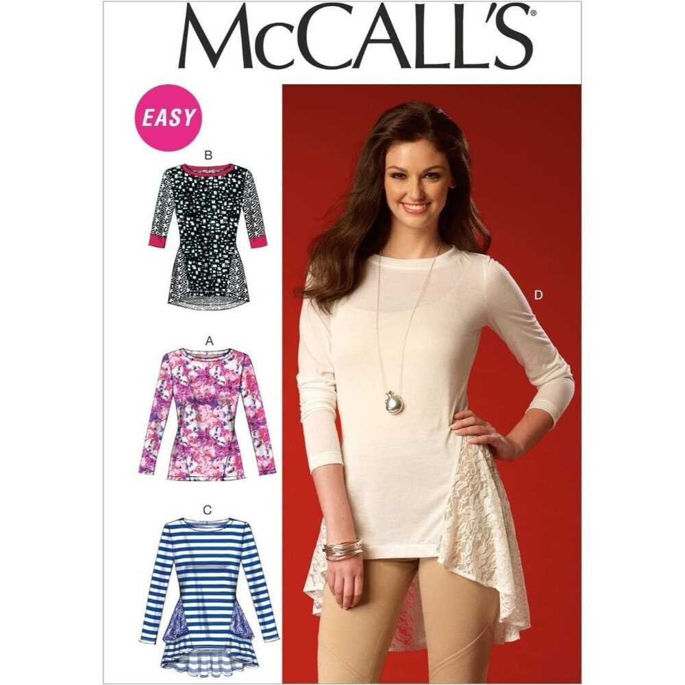 McCalls Sewing Pattern 7019 Top Tunic Misses Size 6-14